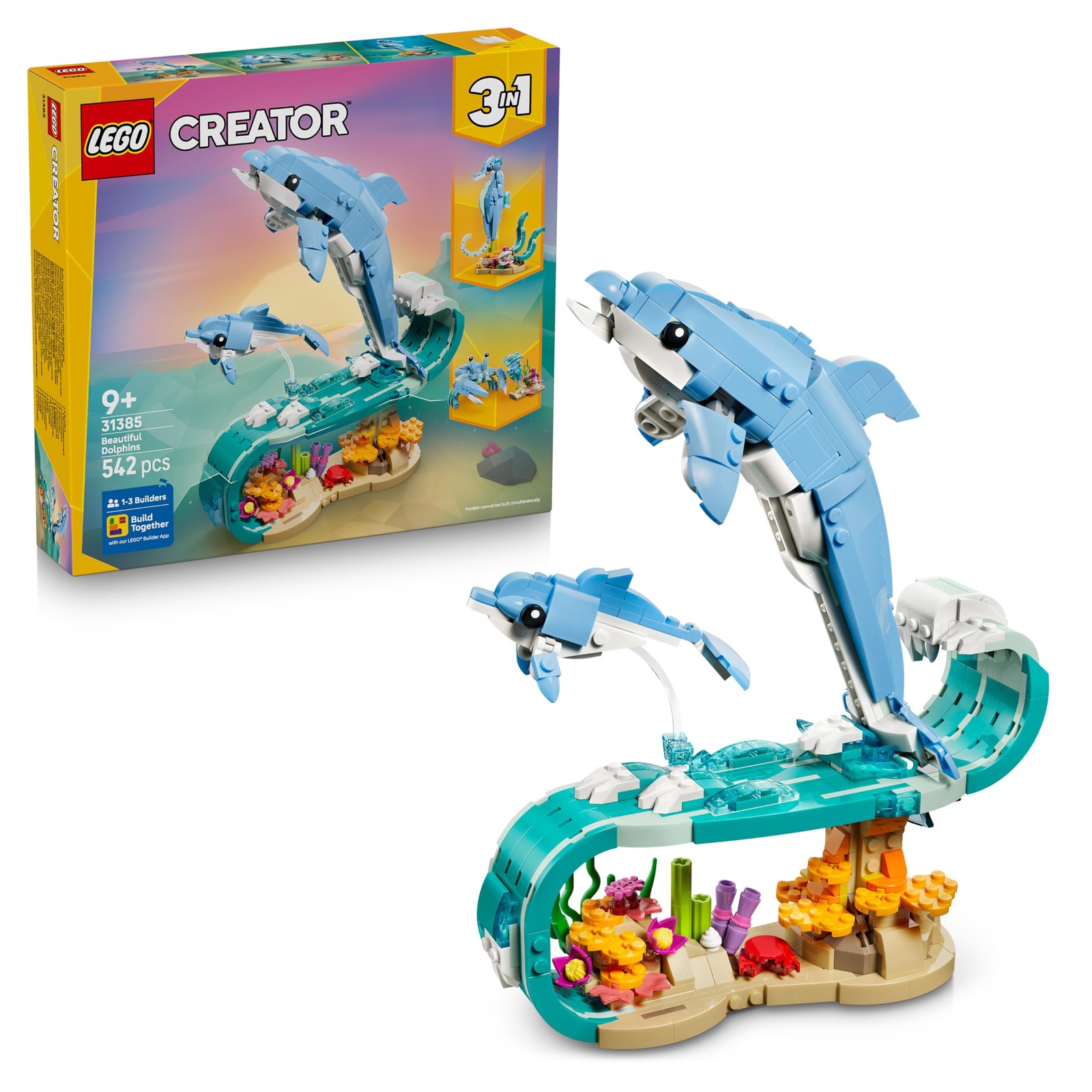 Animaux Marins LEGO Creator 3-en-1 : Jouet Articulé et Transformable