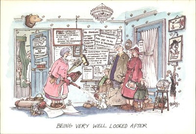 Biddy Cartoon Postkarte ''Sehr gut gepflegt sein'' J Arthur Dixon Humor