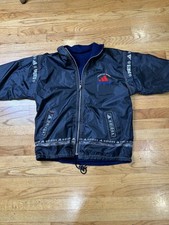 Vintage 90s Adidas Fashion Sport Windbreaker Jacket Black Navy Fleece Lined