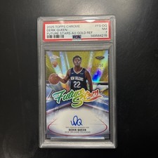 2025 TOPPS Chrome Basketball Derik Queen Future Stars Gold Autograph 50/50 (RC)