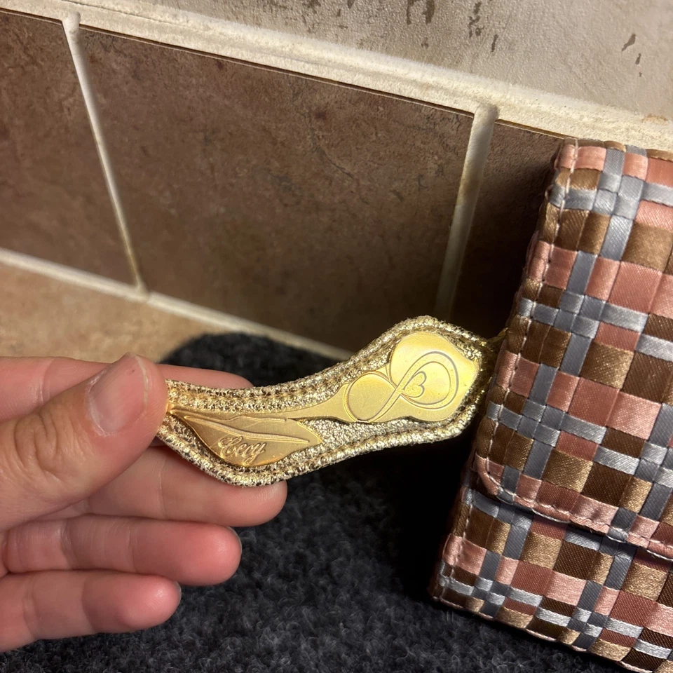 Cecy Tweeted Satén Mezcla Lujo Bolso de Mano Oro Rosa Plata Noche Foto 2 de 4