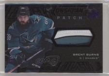 2020-21 SPx UD Black Obsidian Patch Purple 23/25 Brent Burns #OJ-BU Patch 0tu9