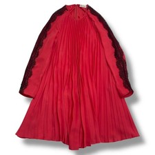 Red Valentino Pleated Lace Dress 38