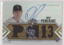 2012 Triple Threads Future Phenoms Relics Gold 12/25 Drew Pomeranz #123 Auto 4m3