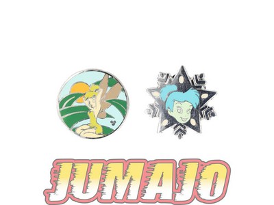 PSD38 2 PIN'S Disney 2,5cm Hidden Mickey 2007 2005: Fee Glocke Flocke & Sonne