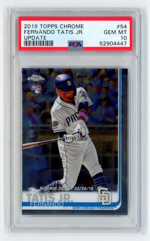 2019 Topps Chrome Update #54 Fernando Tatís Jr. Padres Rookie PSA 10 Gem Mint