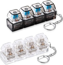 4-in-1 Keyboard Fidget Clicker Toy Silent and Loud Keyboard Fidget Keychain