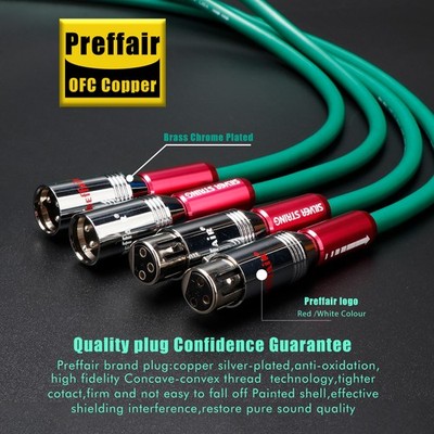 HIFI Microphone XLR Cable OFC Copper 24K Gold Plate Plug for Studio/Home Theater
