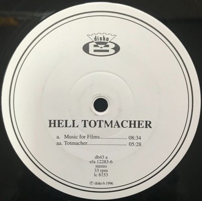 DJ Hell Totmacher Disko B 43 Deutschland 1996 Techno München TomK Tresor Berlin