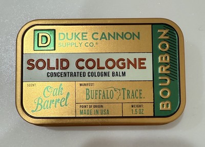 Duke Cannon Supply Co. Solid Cologne Oak Barrel Buffalo Trace Bourbon