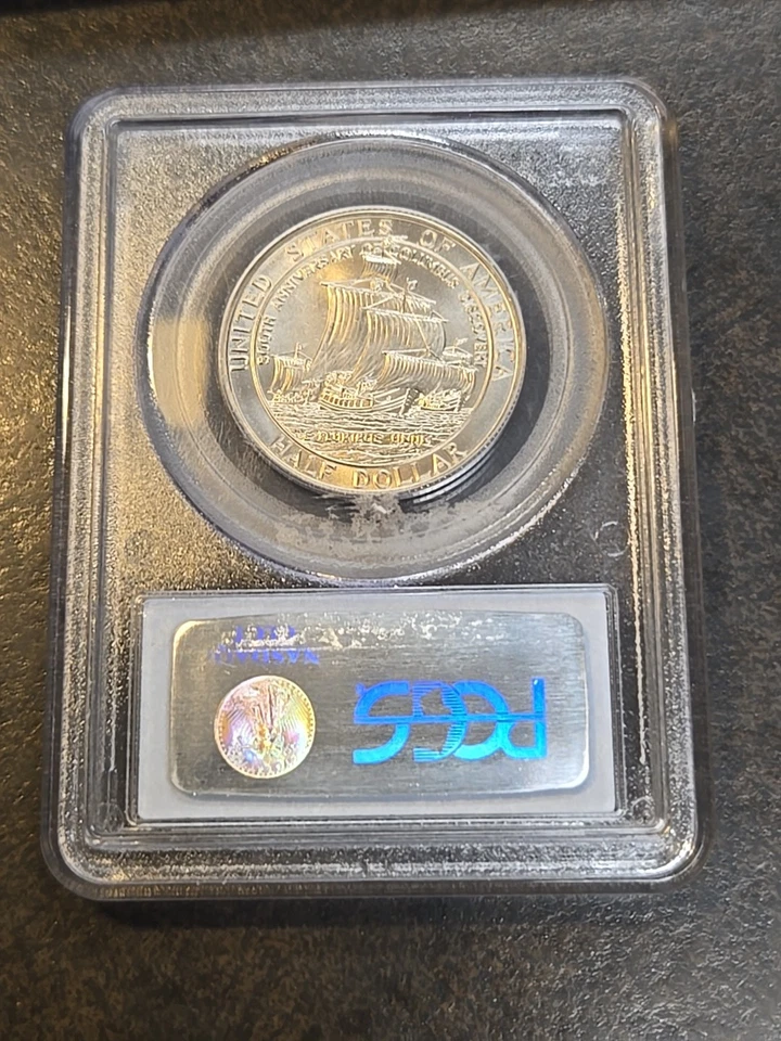 1992-D COLUMBUS  50c PCGS MS 68 MS68 Modern Commemorative Half Dollar CLAD UNC - Image 4 of 4