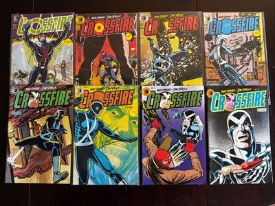 Crossfire 1984 Eclipse Comics Lot Of 8 Comics 1 2 3 7 9 10 11 13