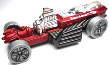 2016 HOT WHEELS HW RIGOR MOTOR RED 1:64 DIECAST 3" DRAGSTER CAR W/ SKULL TAMPO