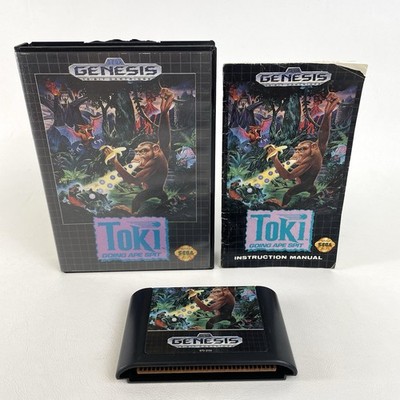  Toki: Going Ape Spit (Sega Genesis, 1992) Complete CIB W Manual TESTED! 