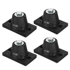 4pcs Rubber Vibration Isolator Mounting Bracket 176lb Load Bearing,97x59x50mm