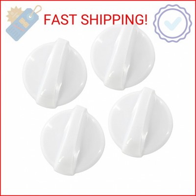 GYOFFULL 4 Pack WB03T10282 Stove Knob White Gas Oven Range Control Assembly Comp