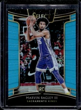 Marvin Bagley III 2018-19 Panini Select #15 Rookie Light Blue Prizm /299