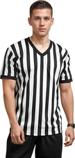 Exxact Sports Referee Shirt Men, Athletic Fit Basketball Referee Shirt for Sport