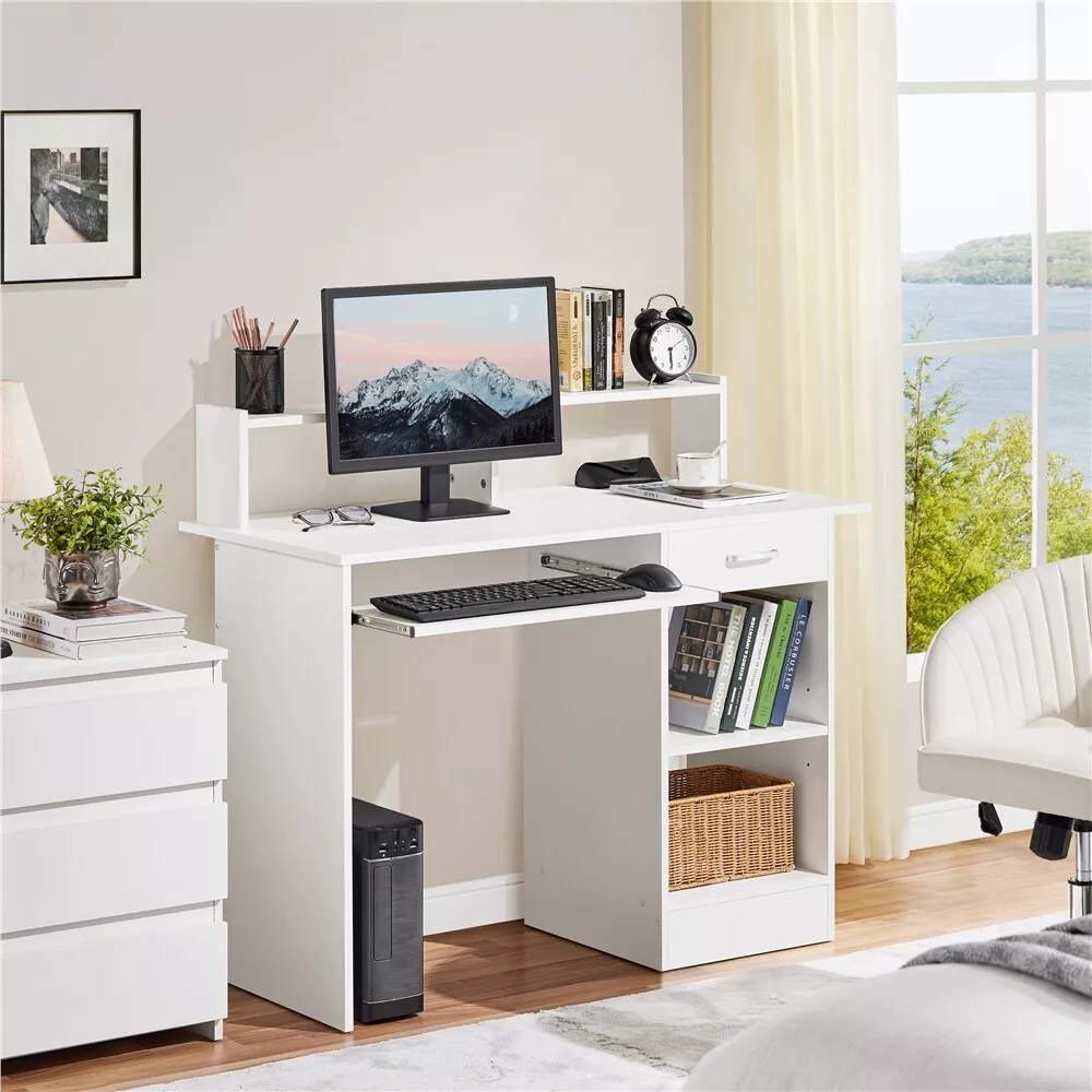 Small computer 2024 desk with drawers