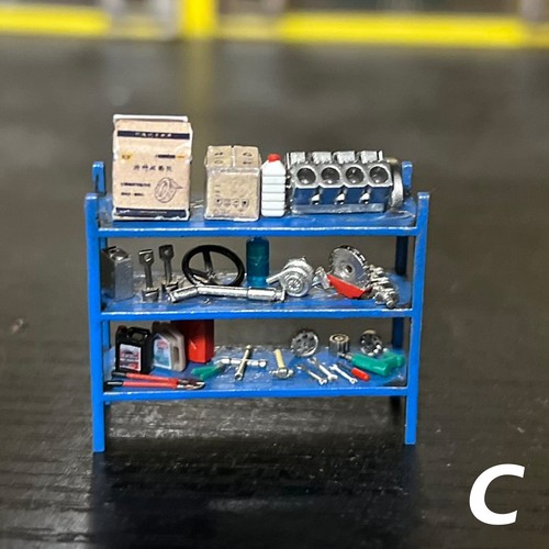 Diorama 1/64Scale Model Workshop Rack Car Repair Tool 3D Printed Accessories Toy - Picture 11 of 23