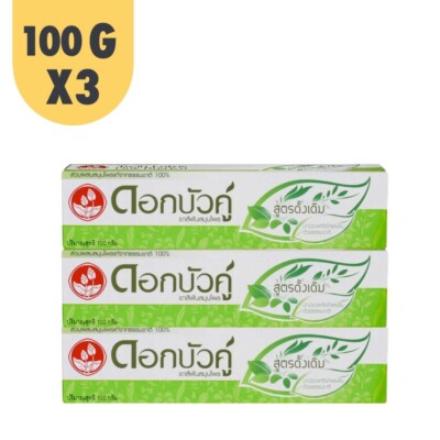Twin Lotus Dok Bua Ku Herbal Toothpaste Original 100g. X3 Herbal toothpaste