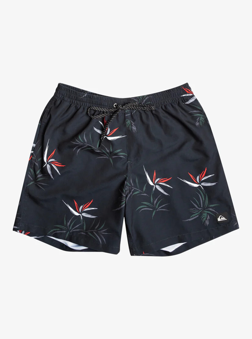 Мужские плавки для серфинга Quiksilver Volley Swim Short с подкладкой по внутреннему шву черные 2XL 4790₽
