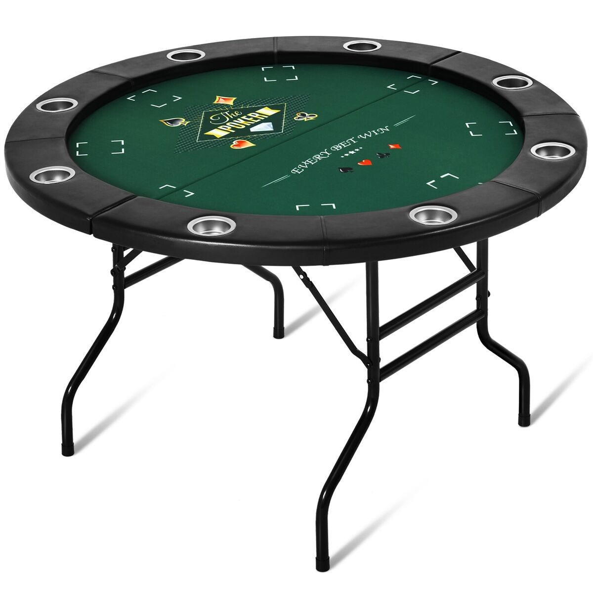Round Poker Table 8 Player Texas Holdem Game Folding Casino Round Poker Table 8 Player Texas Holdem Game Folding Casino