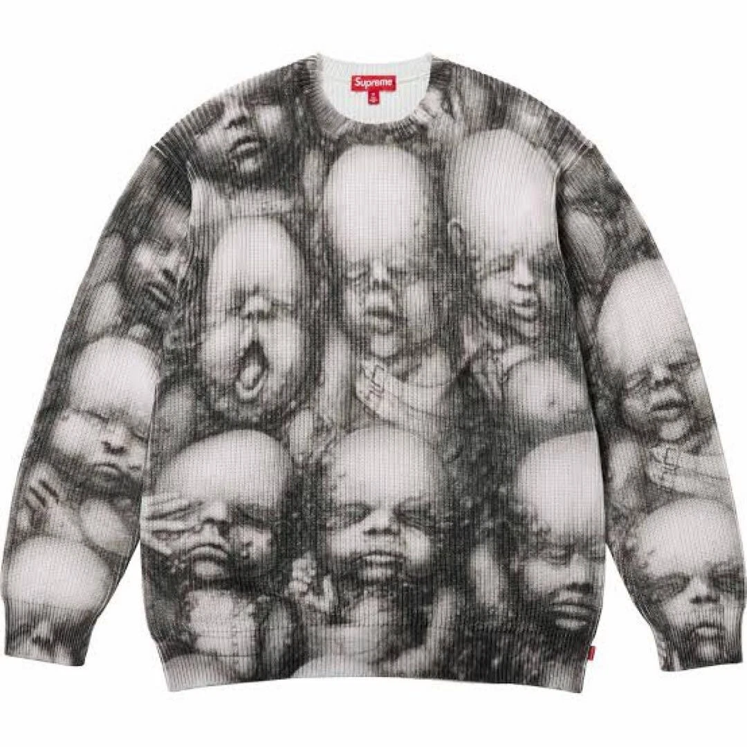 Supreme H.R. Pull tricoté Giger motif Crybaby multicolore bébé JP S (US XS)