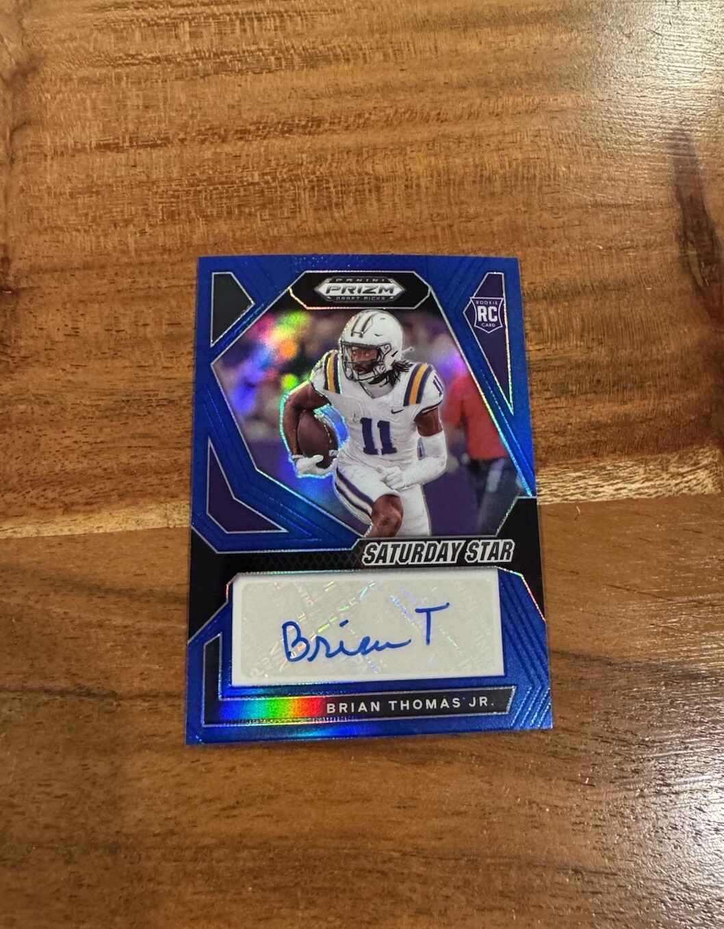 Brian Thomas Jr 2024 Panini Prizm Draft Auto Blue Prizm 149/149 Rookie RC NRMT+