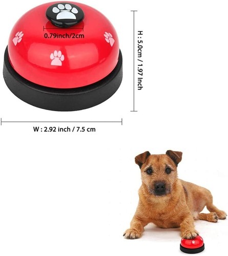 New Pet Doorbells 2 Pack Metal Bell Dog Training with Non Skid Rubber Bottom AU - Picture 2 of 7