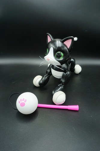 Spin Master Zoomer Kitty TUXEDO Cat Interactive Robot Cat With Ball Toy WORKS - Picture 3 of 9