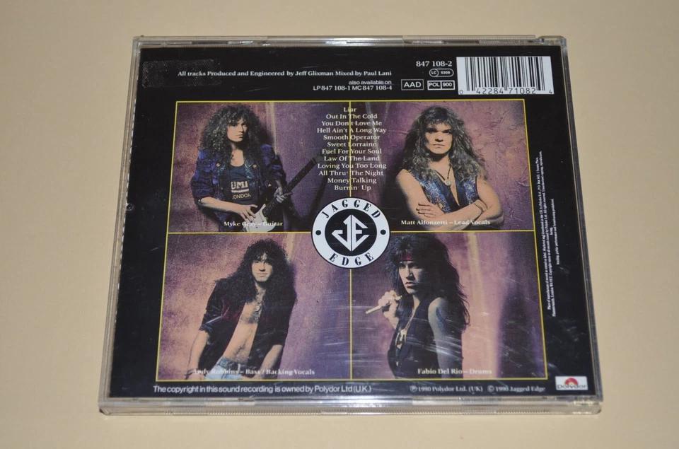 Jagged Edge – Fuel For Your Soul / Polydor 1990 / W. Germany / Rar - Bild 2 von 2