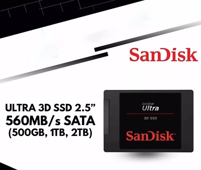 SanDisk SSD Ultra 3D 1TB 2TB SATA III 3D NAND 2.5