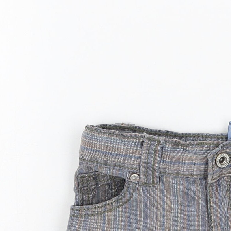 Pumkin Patch Boys Blue Striped Cotton Blend  Jeans Size 12 Months image 3