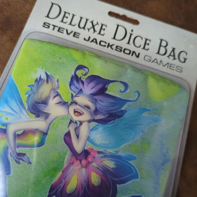 Steve Jackson Games – Großer Deluxe-Würfelbeutel Mit Glitzer-Feen-Design, Satin-Innenfutter