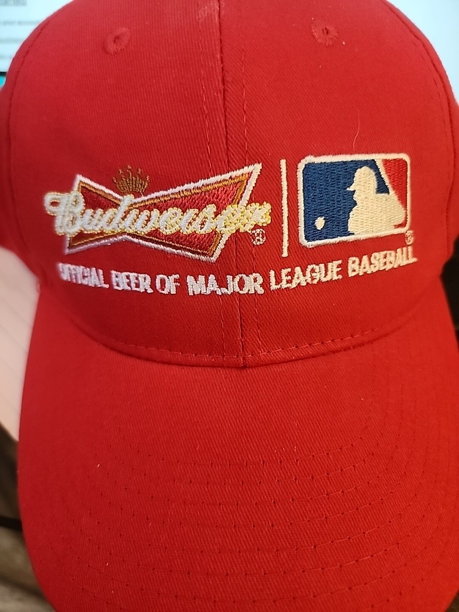 VINTAGE BUDWEISER CAP/HAT OFFICIAL BEER OF MLB BASEBALL 100 