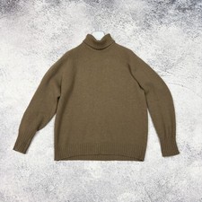 St. Michael Mens Brown Shetland Wool High Neck Sweater L size 50