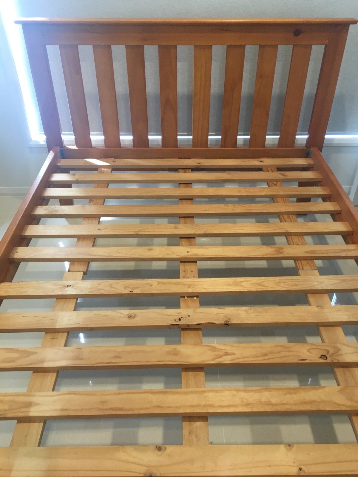 timber double bed frame eBay