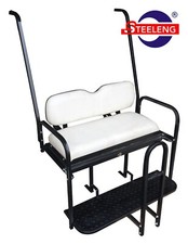 Rear Flip Seat Kit For Yamaha Golf Cart G14 G16 G19 G22 Wt Grab Bar White