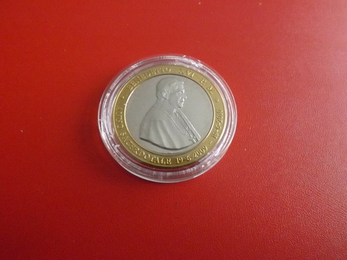 *Vatikan-Papst Benedikt XVI.*Medaille Bi-Metall / ca.35mm (Schub106)(10) - Bild 2 von 2