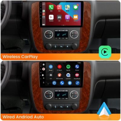 For GMC Yukon / Yukon XL 2007-2012 9'' Apple Carplay Android Car Radio FM AM GPS