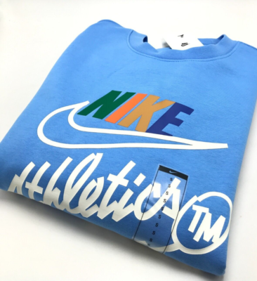 NEW* MEN Nike Club Fleece Crewneck Sweatshirt University Blue
