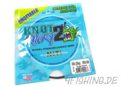 Single Strand Nickel-Titanium Vorfach ''Knot 2 Kinky'' in 55lbs (25 kg)