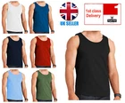 MENS VESTS 100% Cotton TANK TOP SUMMER TRAINING GYM TOPS PACK PLAIN S - 5XL LOT