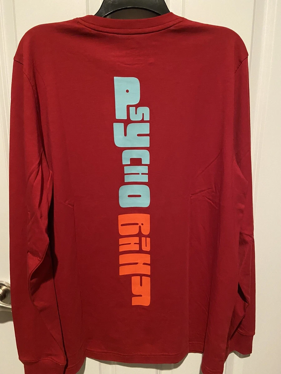 WOW Psycho Bunny Large Long Sleeve T-Shirt Red Pima Cotton NEW Size 6 Soft Tee