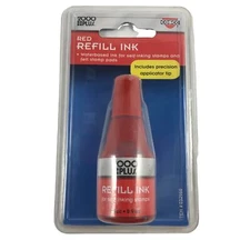 2000 PLUS COSCO SELF-INKING REFILL INK, RED, 0.9 OZ BOTTLE ITEM#032960