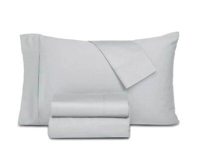Trident 300TC 100% Organic Cotton 4 Pc Sheet Set $190 Supreme Softness King Grey