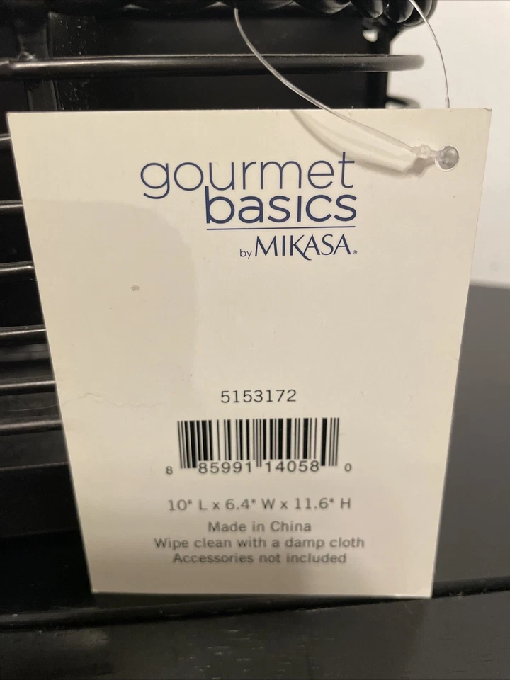 METAL DURABLE GOURMET BASICS MIKASA ROPE NAPKIN FLATWARE PICNIC CONDIMENT CADDY - Image 4 of 4