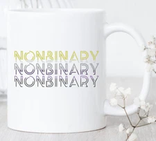 Non Binary Repeat Mug Genderqueer Mug Genderfluid Gift Non Binary Mug