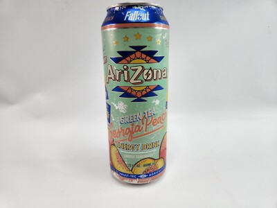 Arizona Fallout Green Tea Georgia Peach Energy Drink Can Vault-Tec